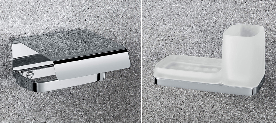 Porta sapone bagno e porta rotolo Colombo Design Time