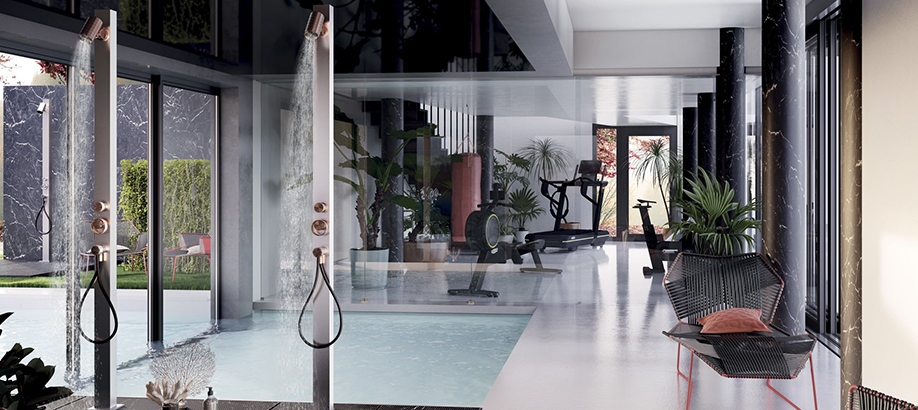 Bagno di lusso con prodotti Gessi 316