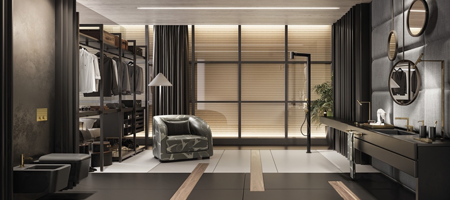 Rubinetti Gessi Ingranaggio in una cabina armadio