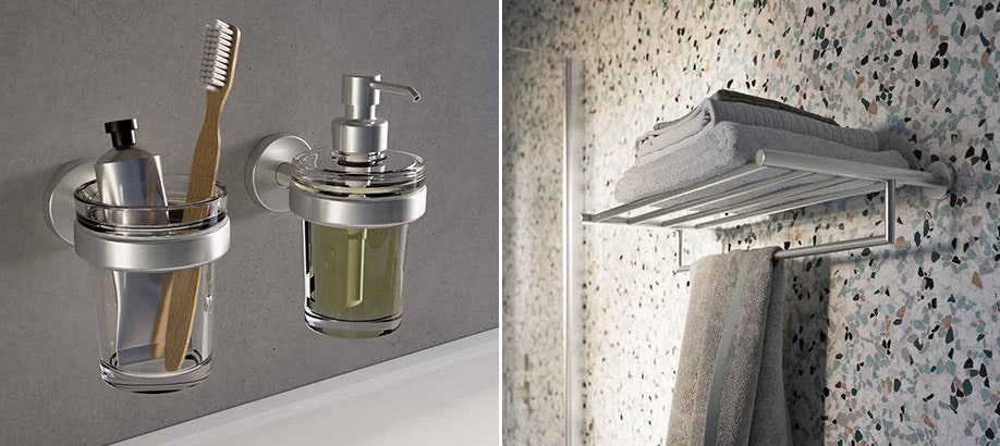  Portasalviette, portasapone e portabicchiere Inda Gealuna per il bagno