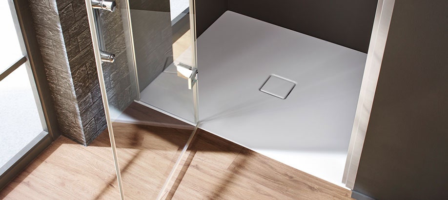 Piatto doccia Kaldewei Conoflat filo pavimento visto dall'alto