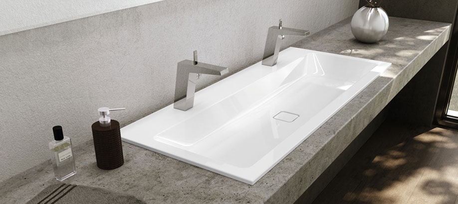 Lavabi Kaldewei Cono con doppie rubinetterie