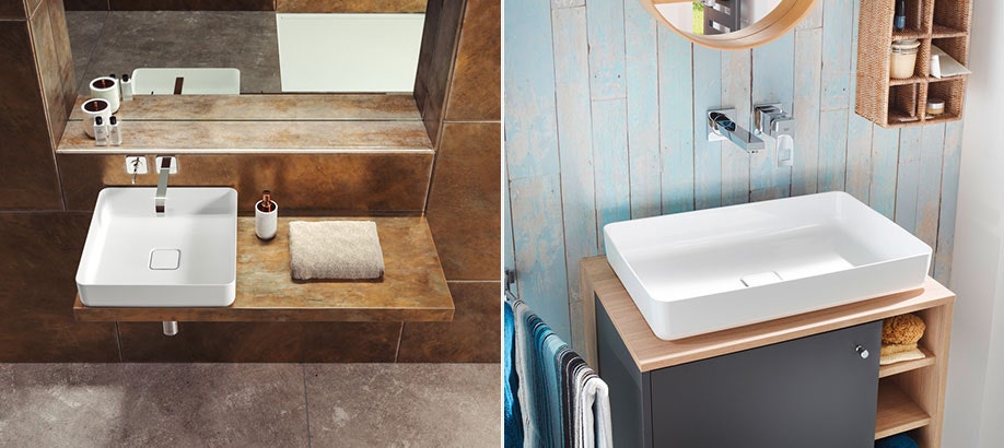 Lavabi rettangolari e quadrati Miena Kaldewei da appoggio