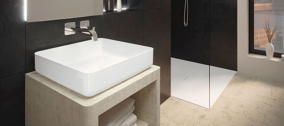 Lavabo Miena Kaldewei rettangolare da appoggio