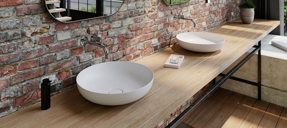 Doppi lavabi Miena Kaldewei tondi da appoggio