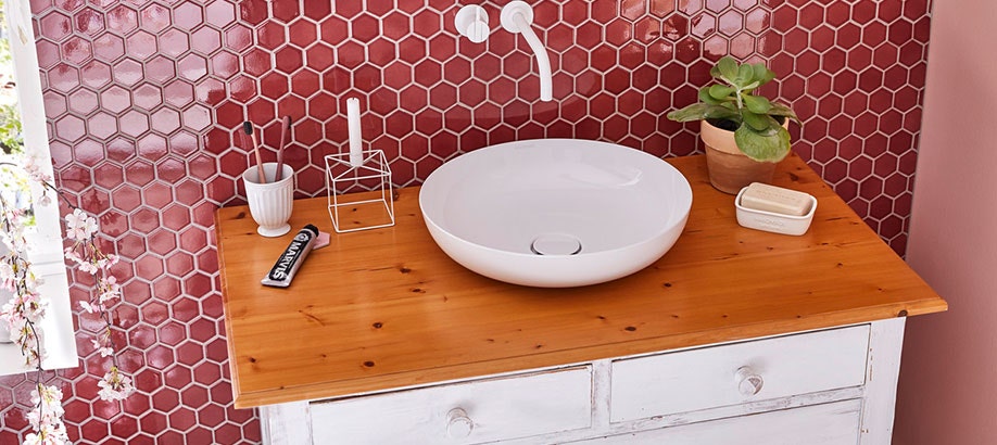 Lavabo Miena Kaldewei doppio da appoggio colore bianco