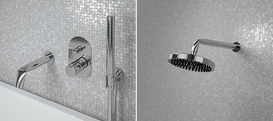 Rubinetteria vasca da bagno e sifone doccia Flaminia Fold