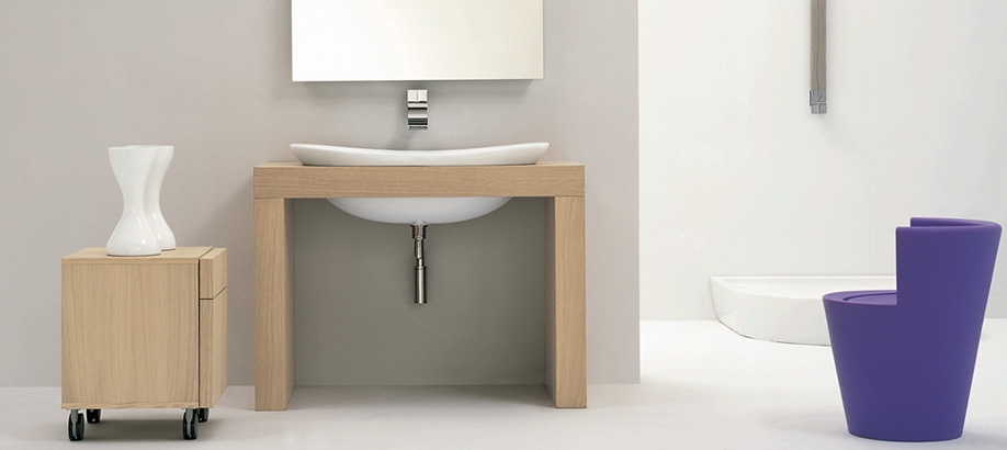 Lavabo bagno con mensola integrata Flaminia Io
