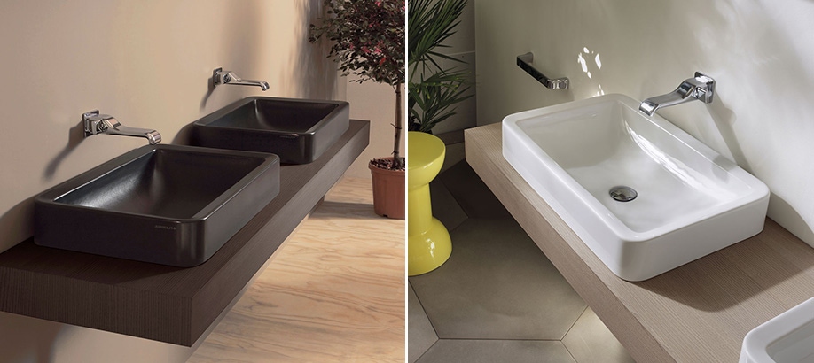 Lavabi Flaminia Nile bianchi e neri