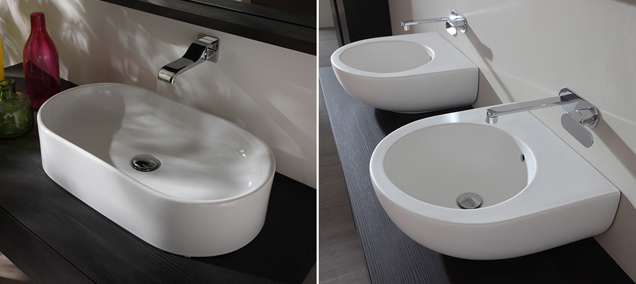 Lavabi bagno ovali e tondi Flaminia Pass