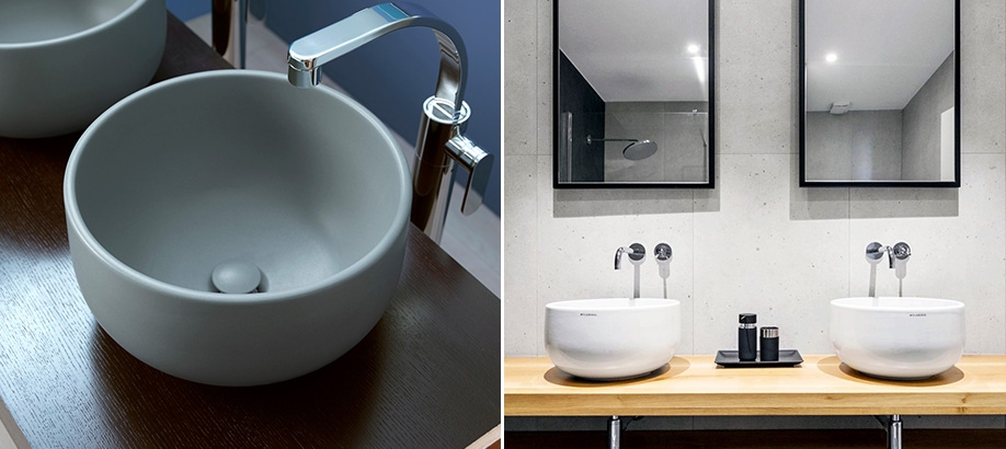 Lavabi bagno Flaminia Saltodacqua blu e bianchi