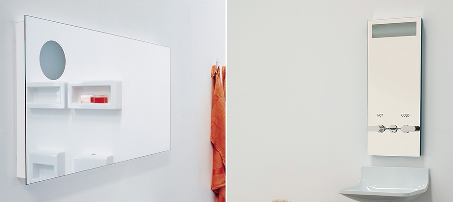 Diversi modelli di specchi bagno Flaminia