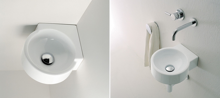 Lavabo sospeso Flaminia Twin bianco