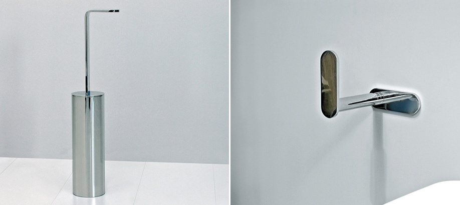 Portascopino e gancio bagno Flaminia Two