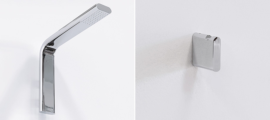 Soffione doccia e gancio bagno Flaminia Noké