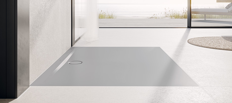 Piatto doccia filo pavimento Kaldewei Superplan quadrato grigio