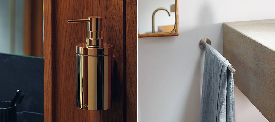 Dispenser sapone e porta salviette bagno Axor Universal Circular