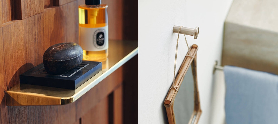 Mensola e gancio bagno Axor Universal Circular