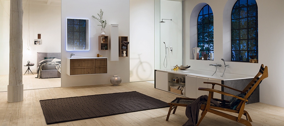 Bagno moderno di lusso arredato con rubinetterie Nobili Nobi