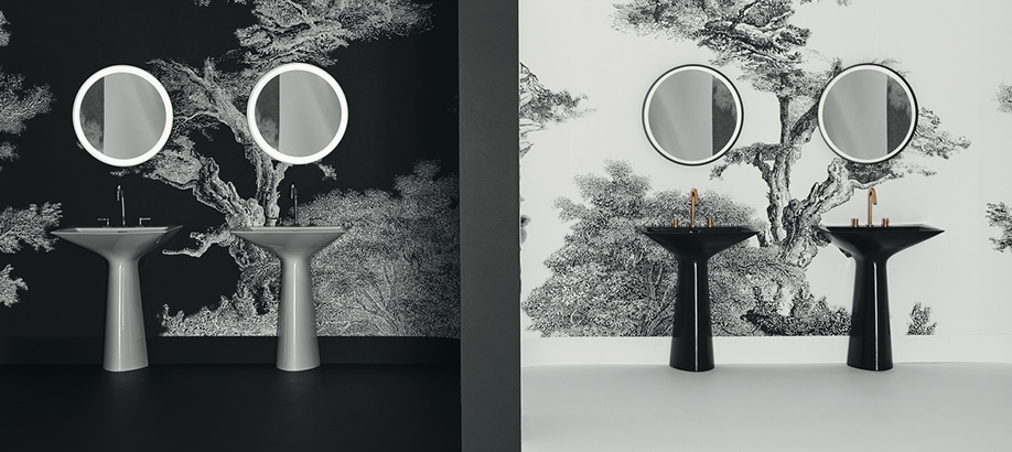 Lavabi bagno a colonna Ideal Standard Tipo- Z colore nero e bianco