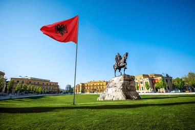 Albania Tirana piazza Skanderberg