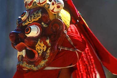 A typical dancing mask