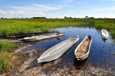 Botswana Okavango Delta mokoro