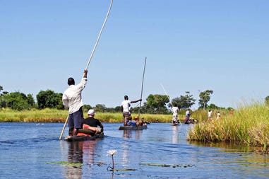 Botswana Okavango Delta mokoro
