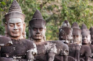 Statue Kmer in Cambogia