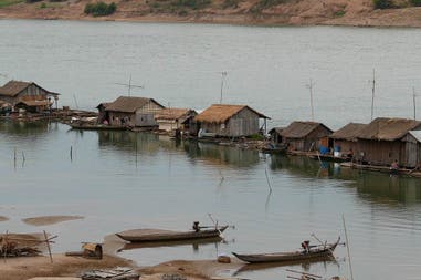 Cambodia Mekong floating village