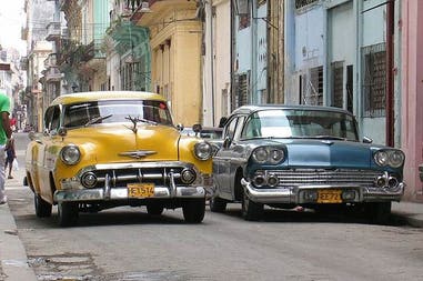 Cars on a street in Havana Cuba