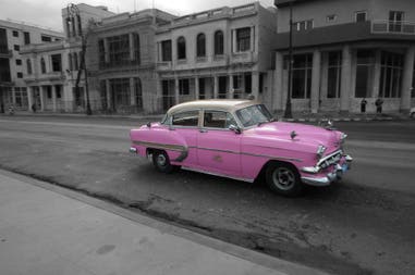 Cars on a street in Havana Cuba