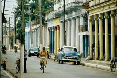 Bike on a street of Havana in Cuba