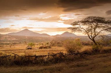 View of Bana Village at sunset