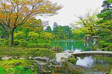 Giappone Kanazawa giardini Kenrokuen