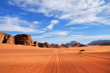 Distese del deserto del Wadi Rum in Giordania