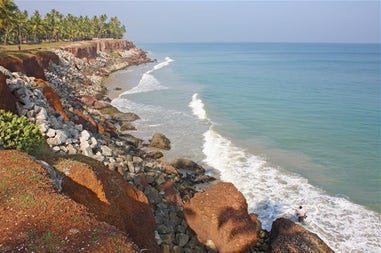  A beach of Kerala in India