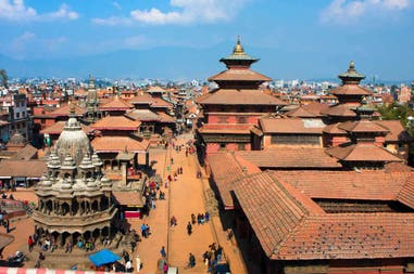 A view of the city of Kathmandu in Nepal