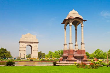 War memorial and Indian Gate in New Delhi, India