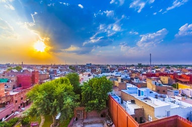Vista della città di Bikaner in India