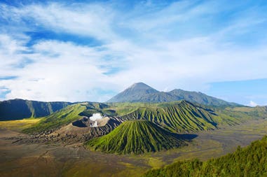 Volcano in Java in Indonesia