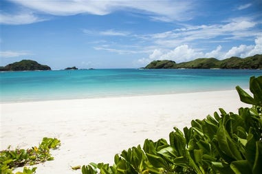 White sandy beach of Lombok in Indonesia