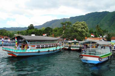 Indonesia Samosir boats
