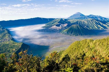 View of the Bromo National Park in Indonesia