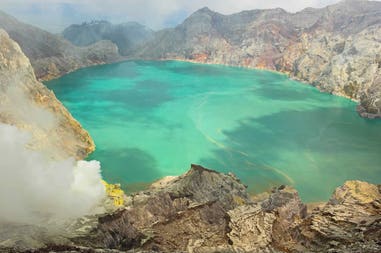 Indonesia Iljen vulcano