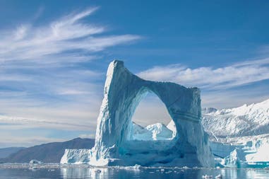 Arch of ice in Greenland