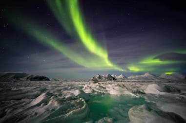 Northern light in Greenland
