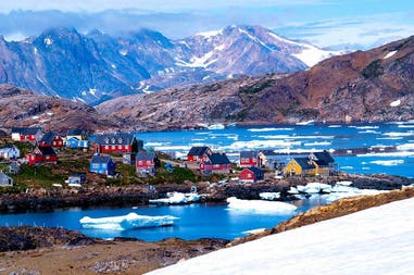Kulusuk village in Greenland