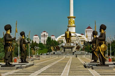 ashgabat indipendence park turkmenistan