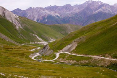 Song Kul Road in central asia